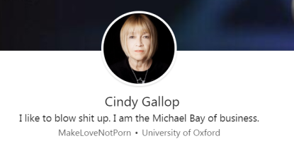 Cindy Gallop - I like to blow shit up.